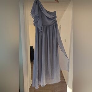 SHEIN One-Shoulder Light BLUE/ Lavender Dress